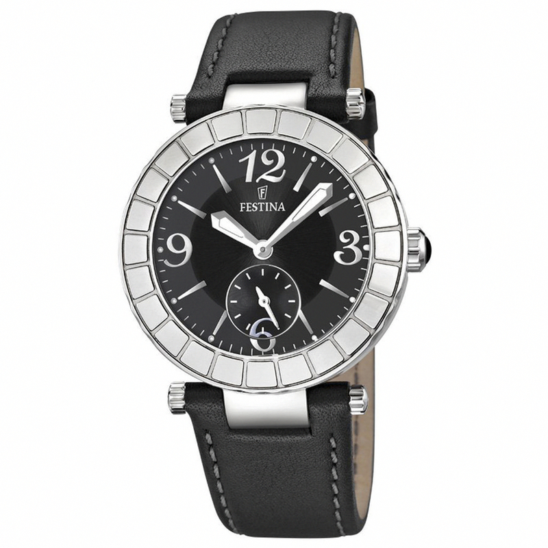 Festina Watches : F16619/4 Quartz Analog Black Dial Leather Women Watch