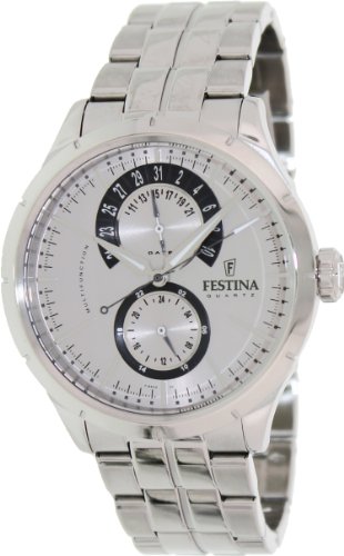 Festina Watches : F16632/1 Quartz Multifunction Silver Dial Date Stainless Steel Men Watch