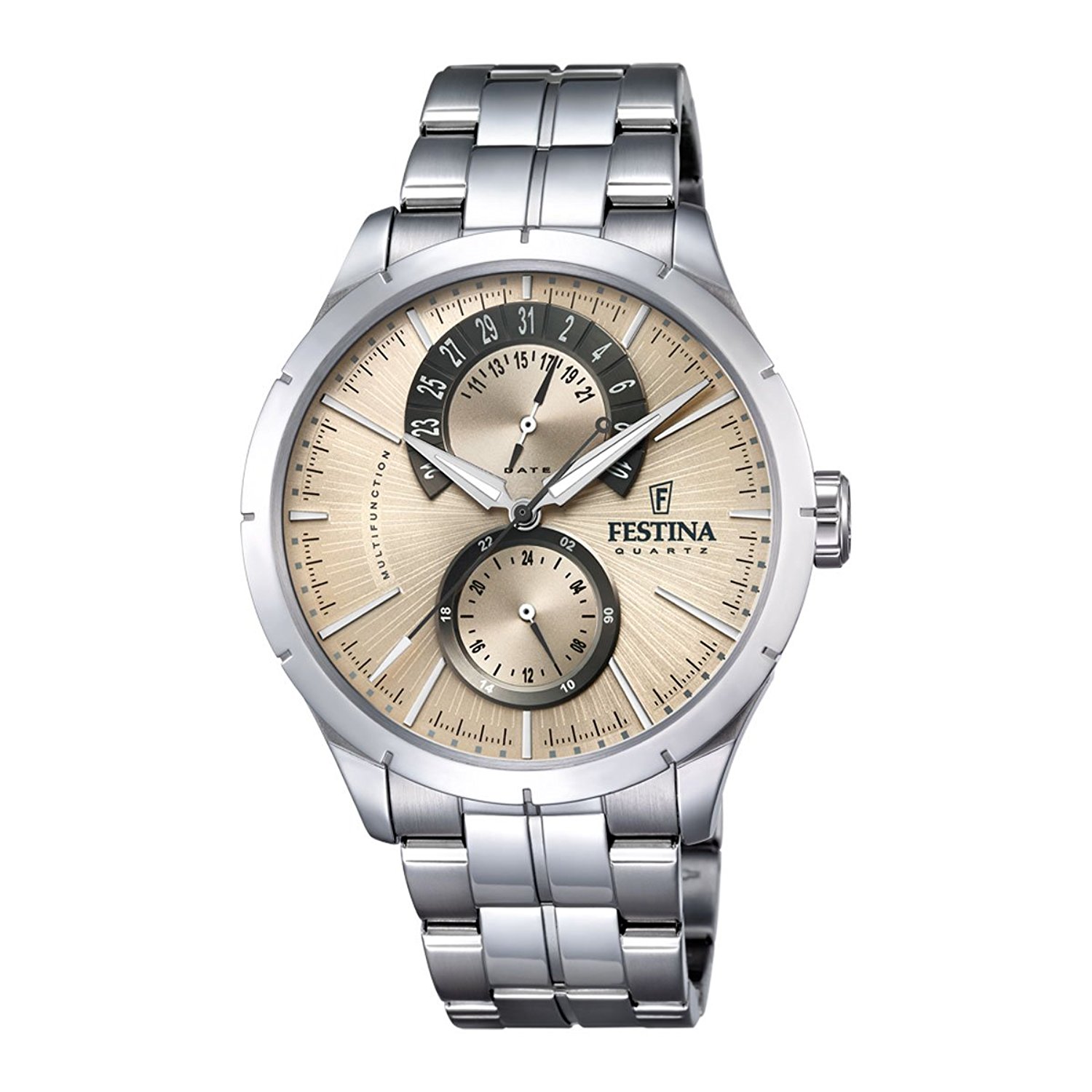 Festina Watches : F16632/9 Beige Dial Stainless Steel Men Watch