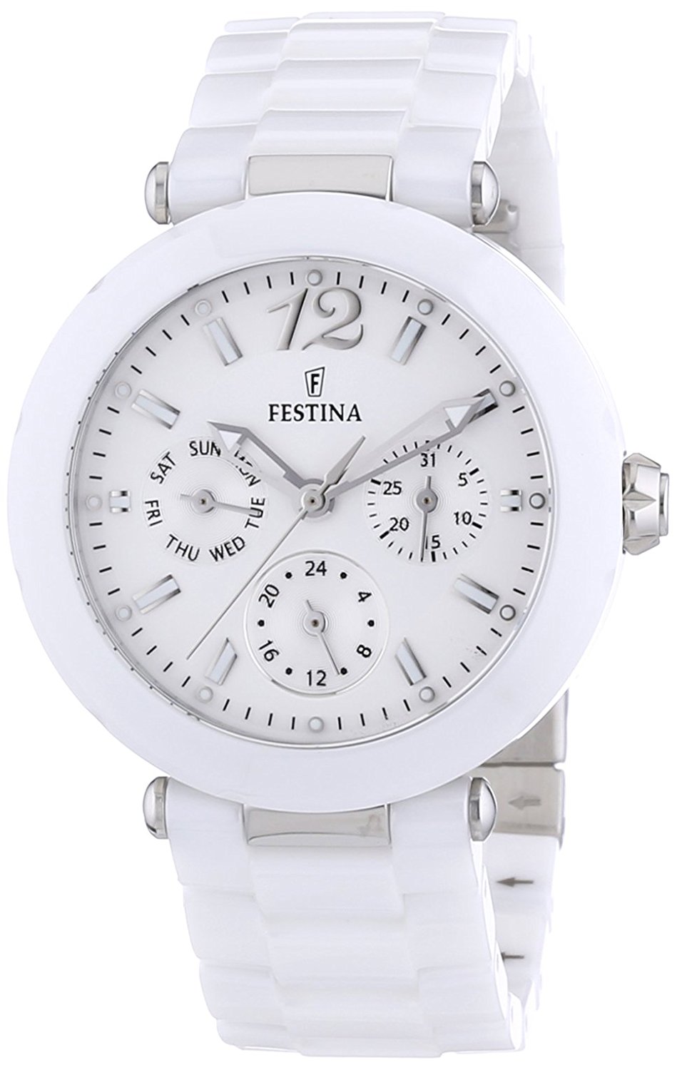 Festina Watches : F16641/1 White Dial Luminescent Hands Women Watch