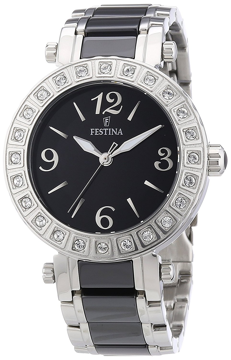 Festina Watches : F16643/2 Black Dial Luminescent Hands Women Watch