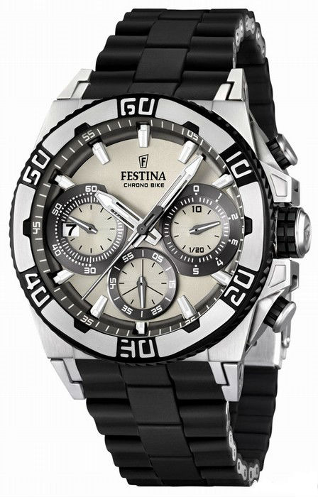 Festina Watches : F16659/1 Quartz Chronograph Date Black Rubber Strap Men Watch
