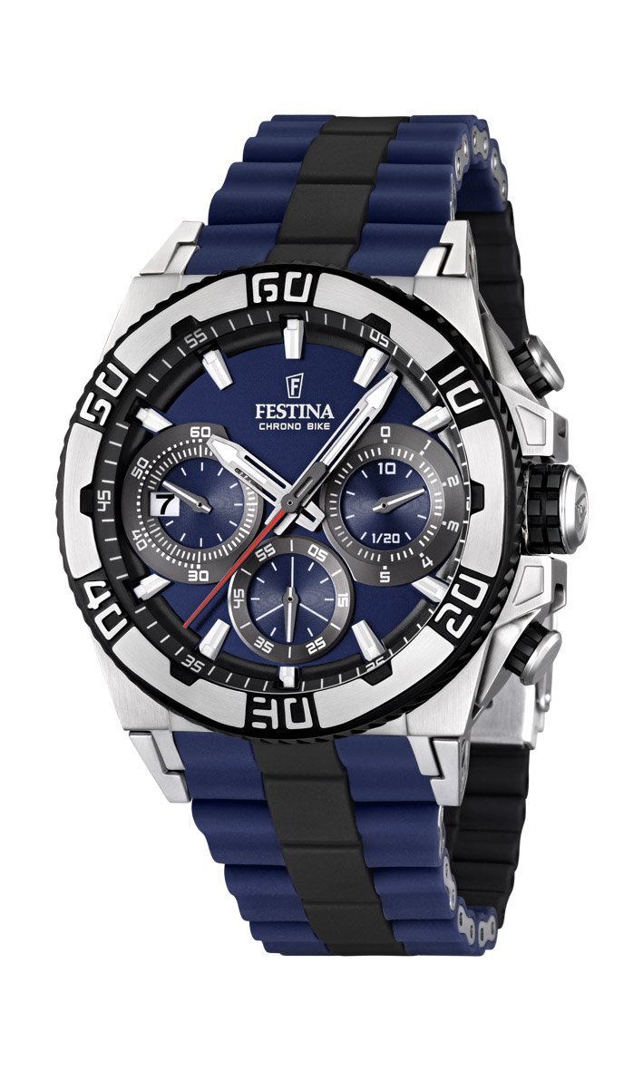 Festina Watches : F16659/2 Quartz Chronograph Date Blue Dial Rubber Strap Men Watch