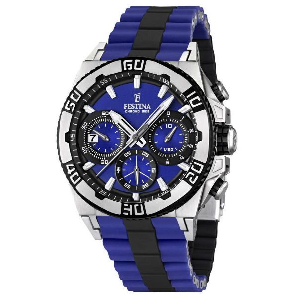 Festina Watches : F16659/6 Quartz Chronograph Blue Dial Date Resin Men Watch