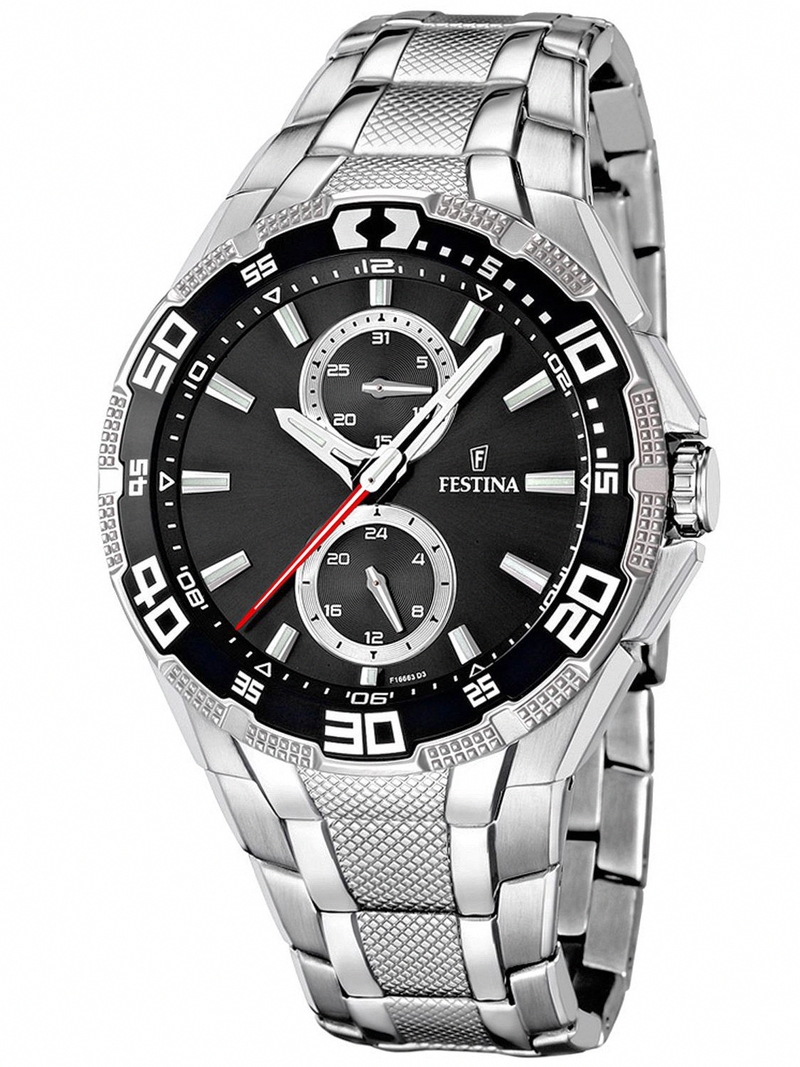 Festina Watches : F16663/2 Quartz Gray Dial Date Stainless Steel Men Watch