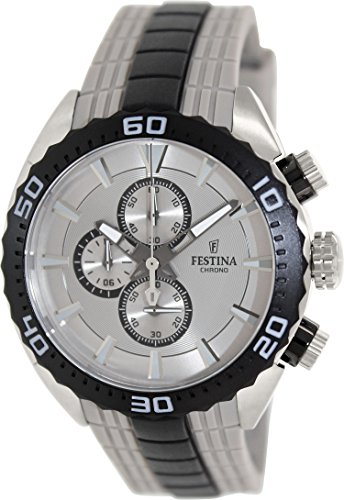 Festina Watches : F16664/2 Quartz Chronograph Gray Dial Rubber Men Watch