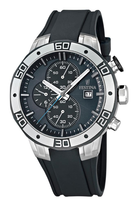 Festina Watches : F16667/4 Quartz Chronograph Date Rubber Strap Men Watch