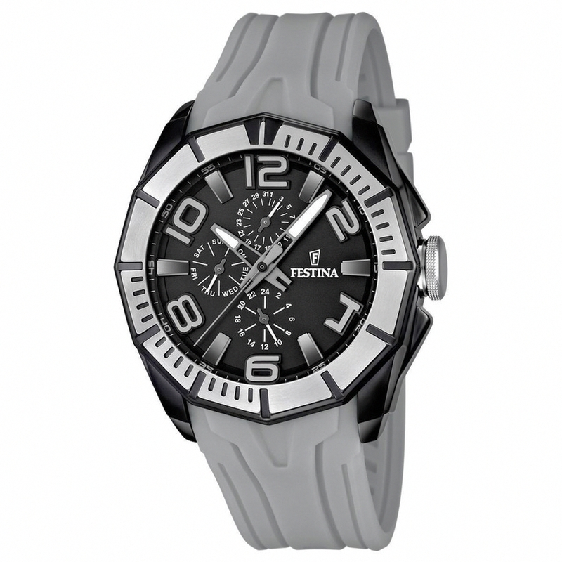 Festina Watches : F16670/5 Quartz Day Date Gray Rubber Men Watch