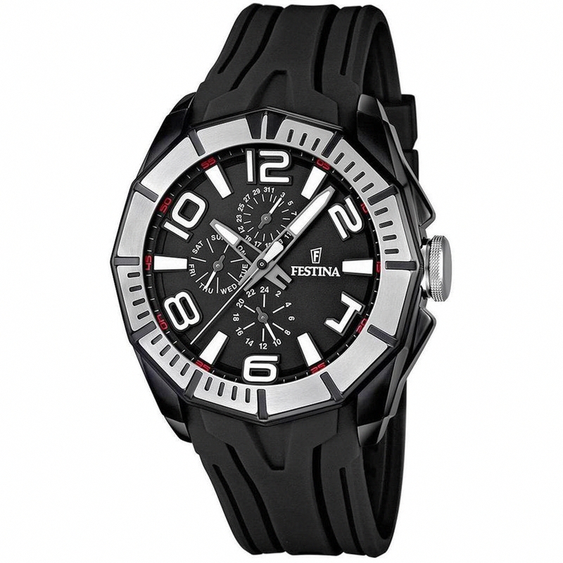 Festina Watches : F16670/8 Quartz Day Date Black Rubber Men Watch