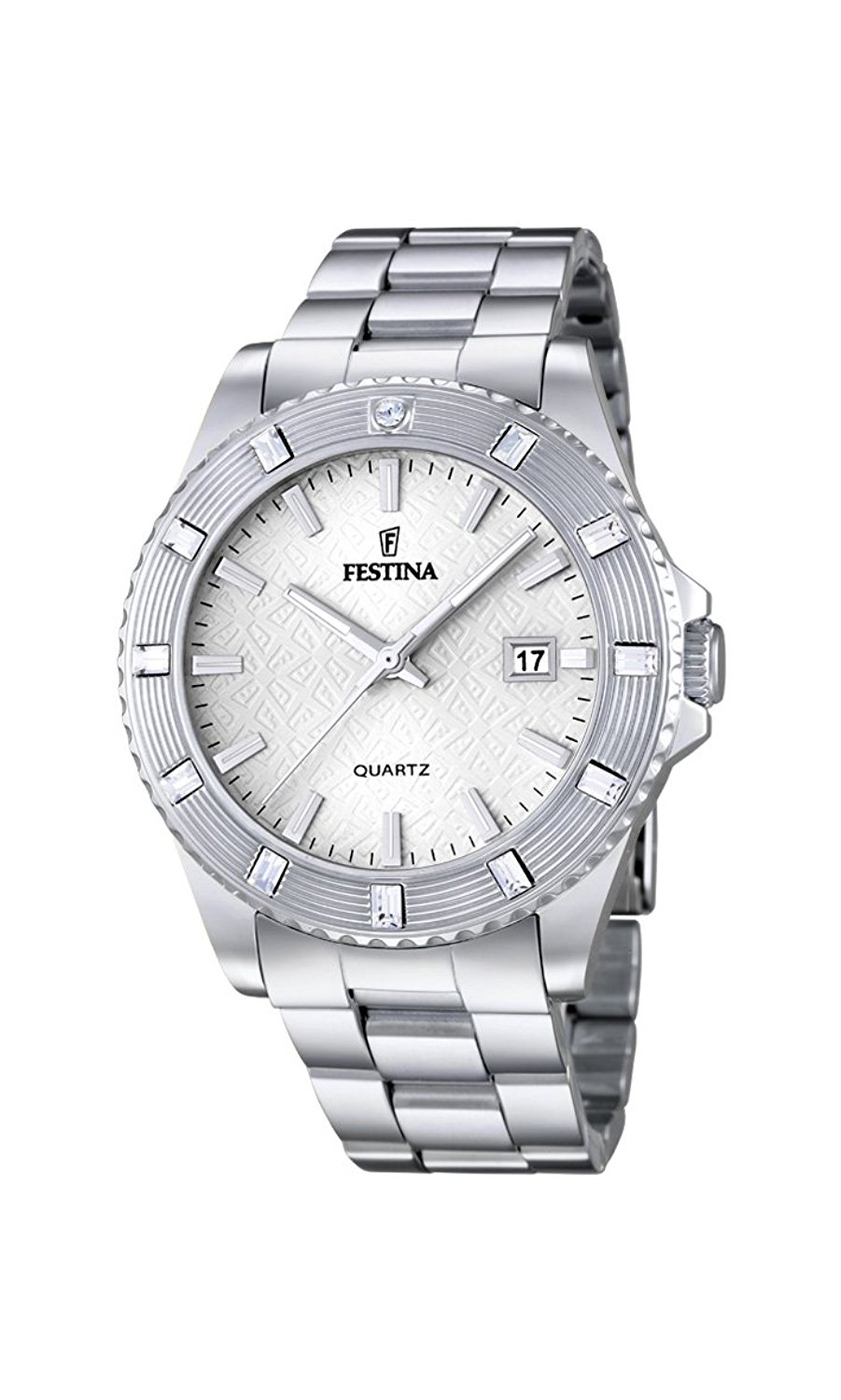 Festina Watches : F16689/1 White Dial Stainless_steel Women Watch