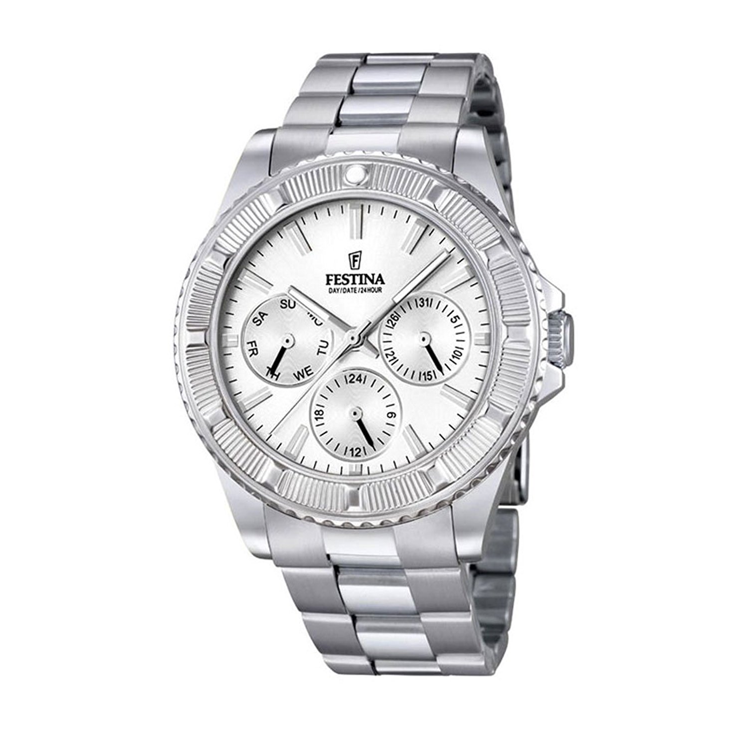 Festina Watches : F16690/1 Silver Dial Luminescent Hands Men Watch