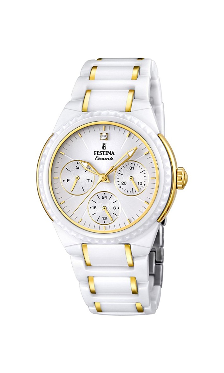 Festina Watches : F16699/2 White Dial Luminescent Hands Women Watch