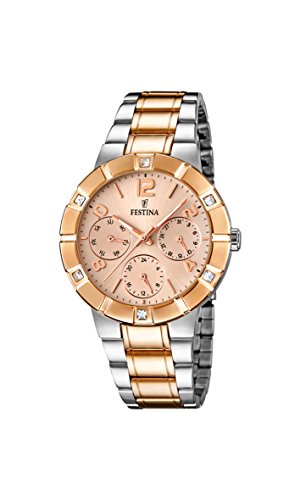 Fake AAA Festina Watches : F16707/2 Quartz Gold Women Watch Watch