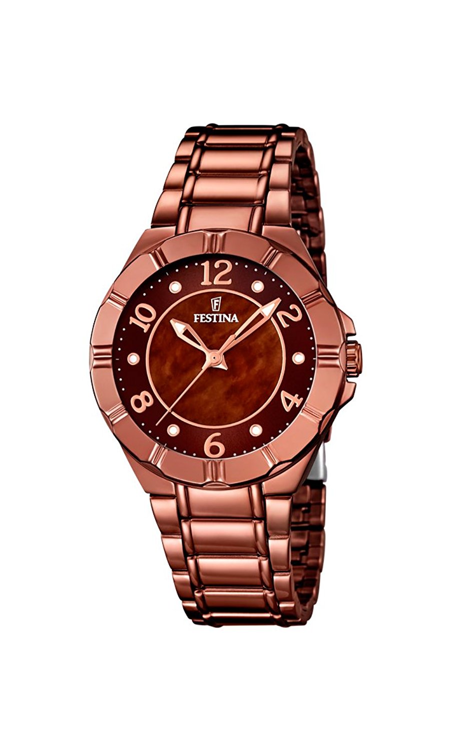 Festina Watches : F16729/1 Brown Dial Stainless Steel Band Women Watch