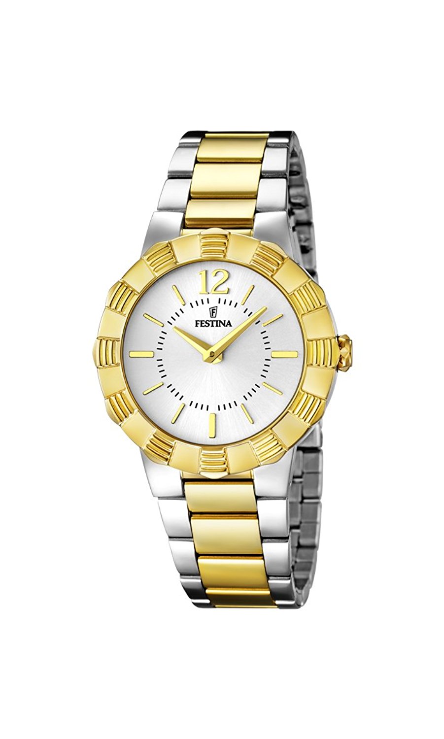 Festina Watches : F16731/1 White Dial Stainless Steel Plated Women Watch