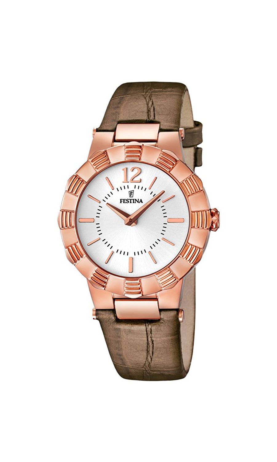 Festina Watches : F16736/1 Silver Dial Calfskin Band Men Watch