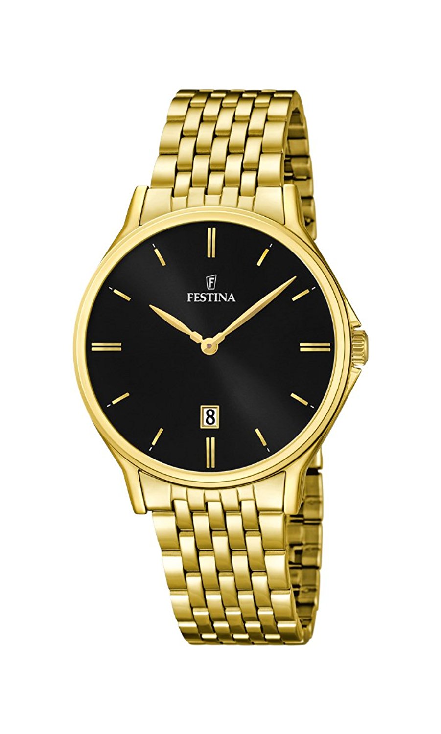 Festina Watches : F16746/4 Black Dial Stainless Steel Band Men Watch