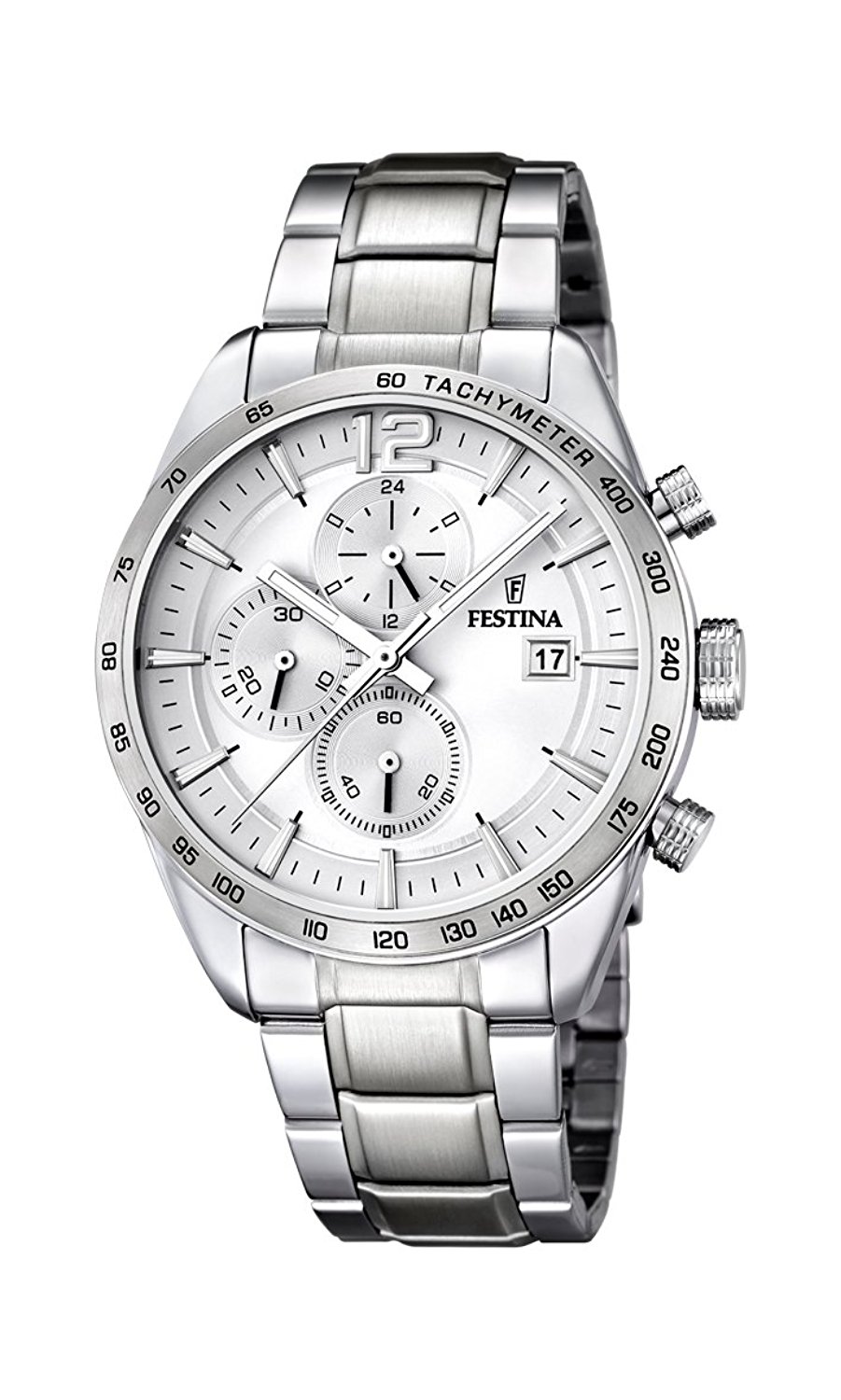 Festina Watches : F16759/1 White Dial Stopwatch Luminescent Hands Men Watch