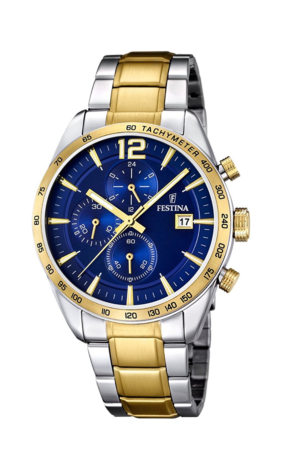 Festina Watches : F16761/2 Blue Dial Stainless Steel Band Men Watch
