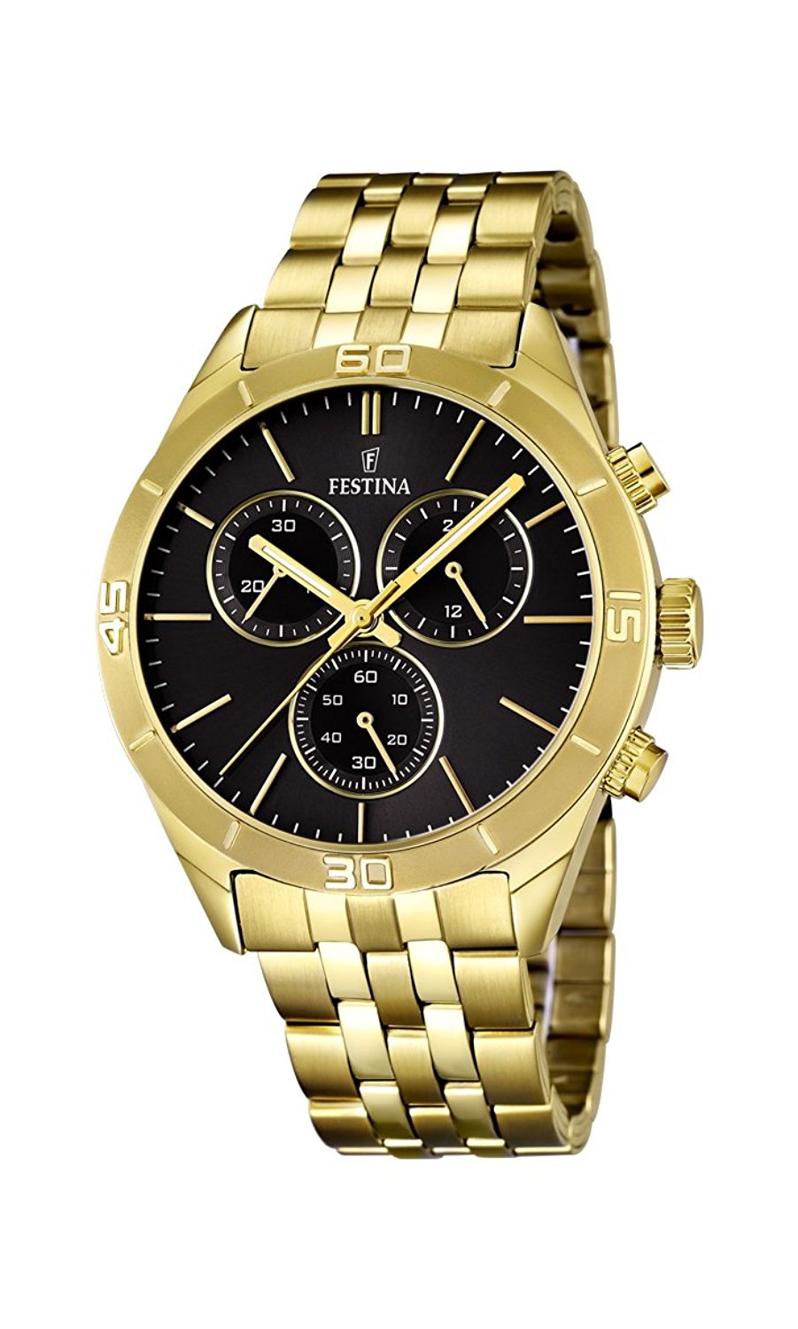 Festina Watches : F16764/3 Black Dial Stainless Steel Band Men Watch