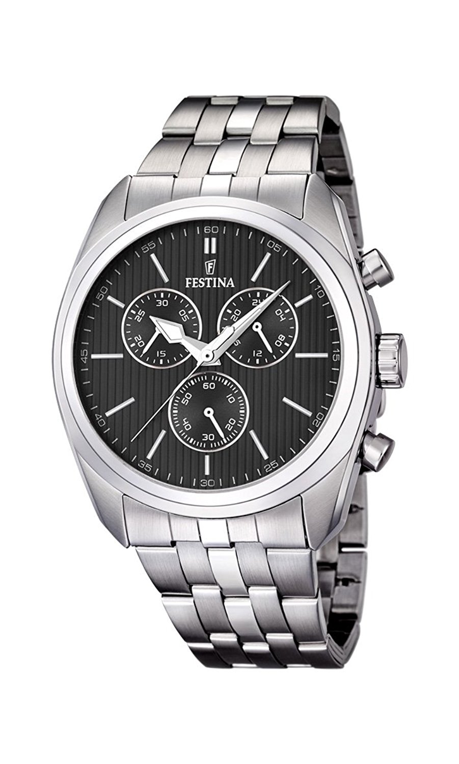 Festina Watches : F16778/4 Black Dial Stainless Steel Band Men Watch