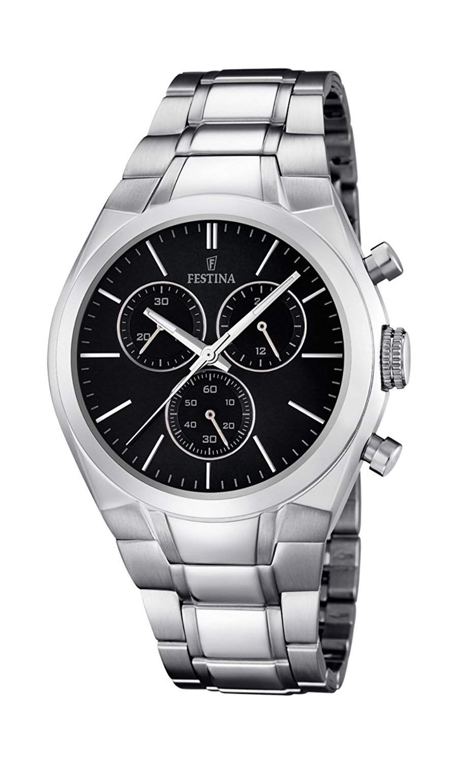 Festina Watches : F16782/6 Black Dial Metal Band Men Watch