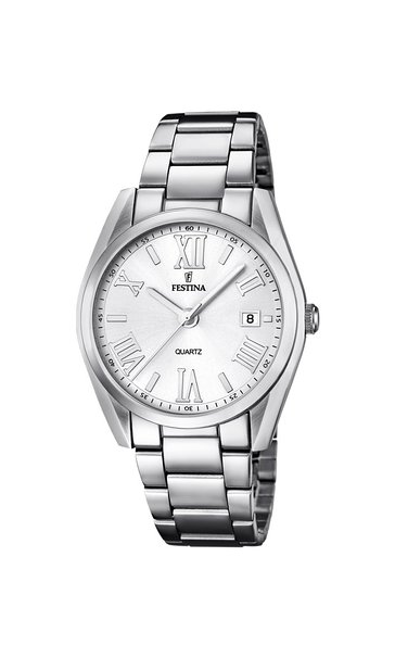 Festina Watches : F16790/1 Quartz Analog Date Stainless Steel Women Watch