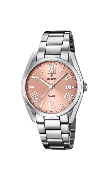 Festina Watches : F16790/2 Quartz Analog Date Stainless Steel Women Watch