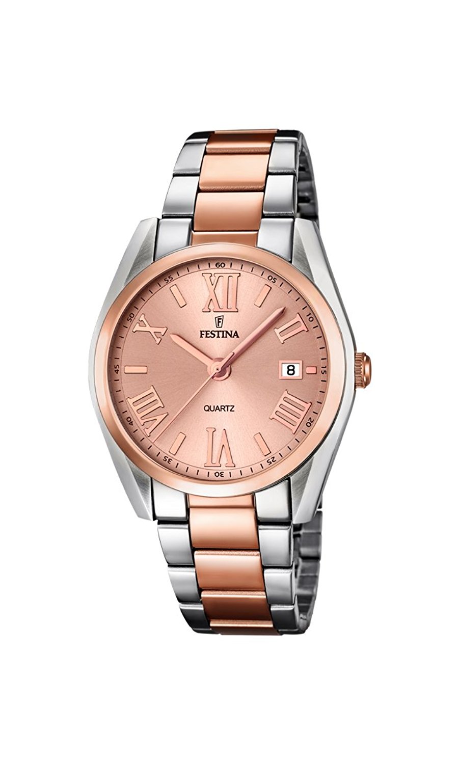 Festina Watches : F16795/2 Rose Gold Dial Stainless Steel Plated Women Watch
