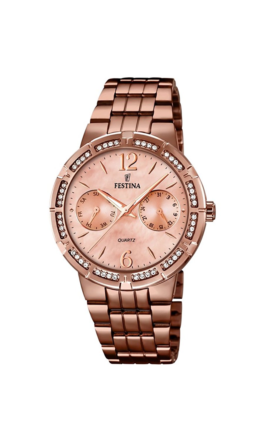 Festina Watches : F16796/1 Rose Gold Dial Stainless Steel Plated Women Watch