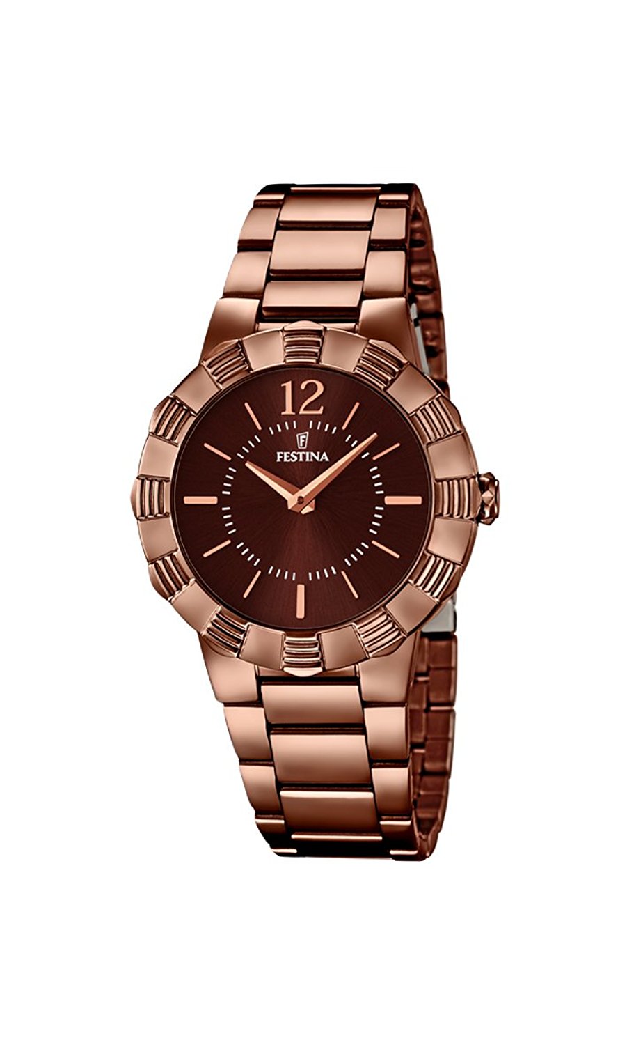 Festina Watches : F16800/2 Brown Dial Stainless Steel Plated Women Watch