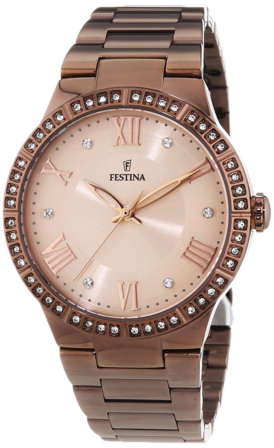 Festina Watches : F16801/1 Gold Dial Other Material Band Men Watch