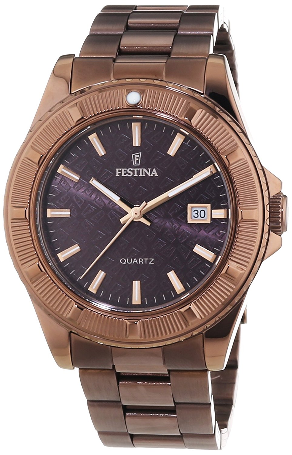 Festina Watches : F16802/1 Brown Dial Stainless Steel Men Watch