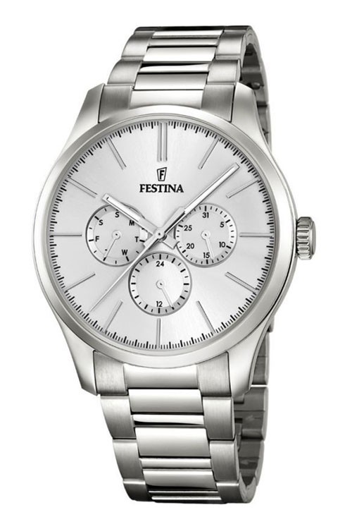 Festina Watches : F16810/1 Quartz Multifunction Dial Stainless Steel Men Watch