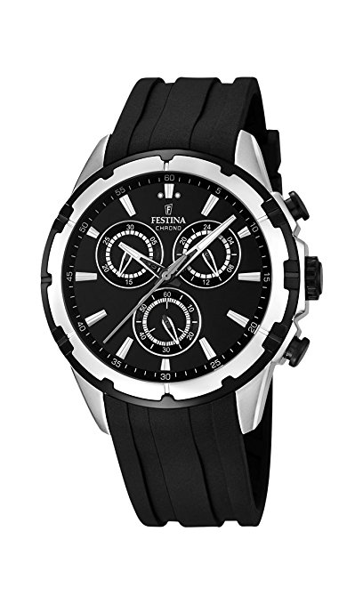 Festina Watches : F16838/2 Quartz Chronograph Black Rubber Men Watch