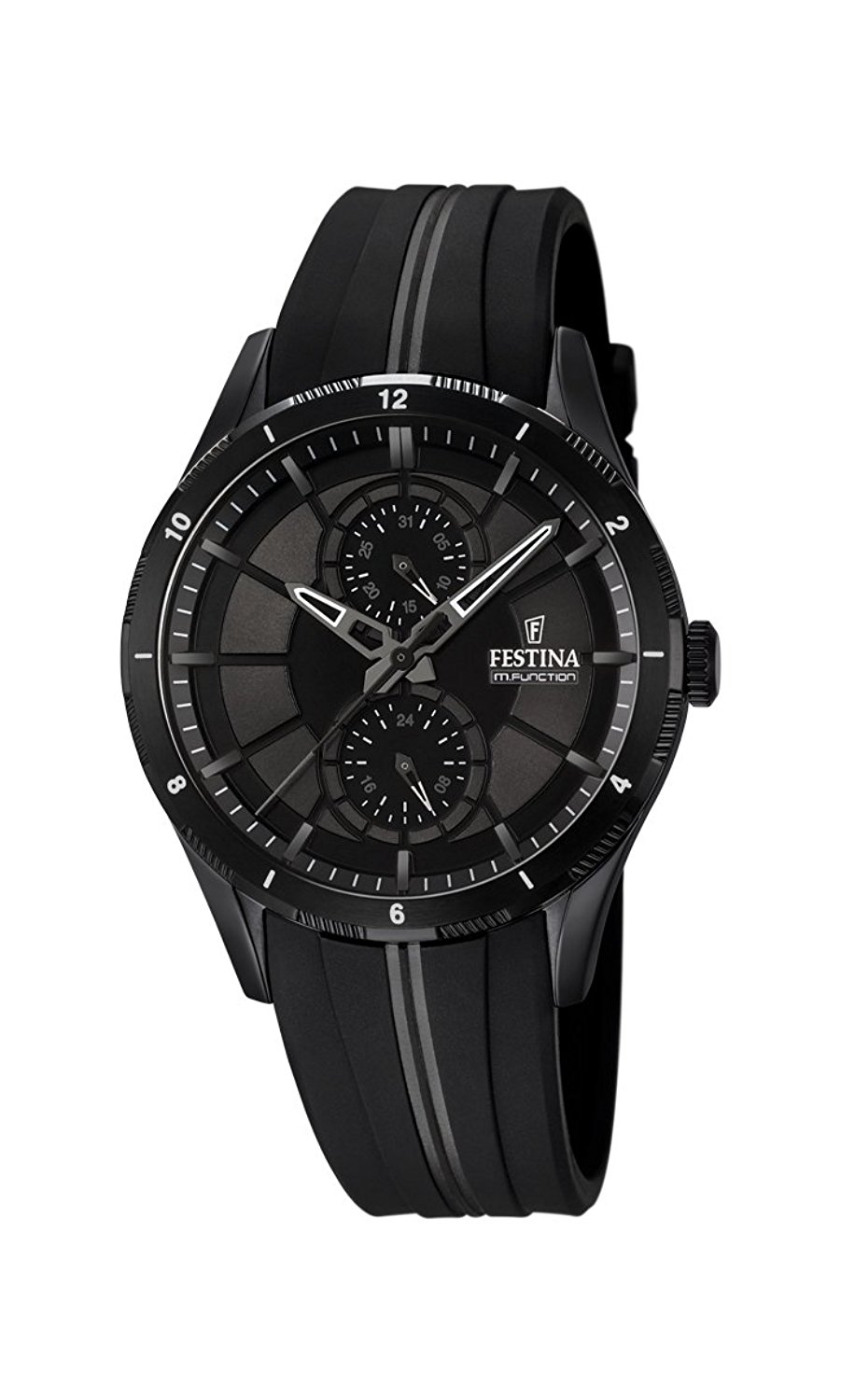 Festina Watches : F16843/1 Black Dial Silicone Band Men Watch