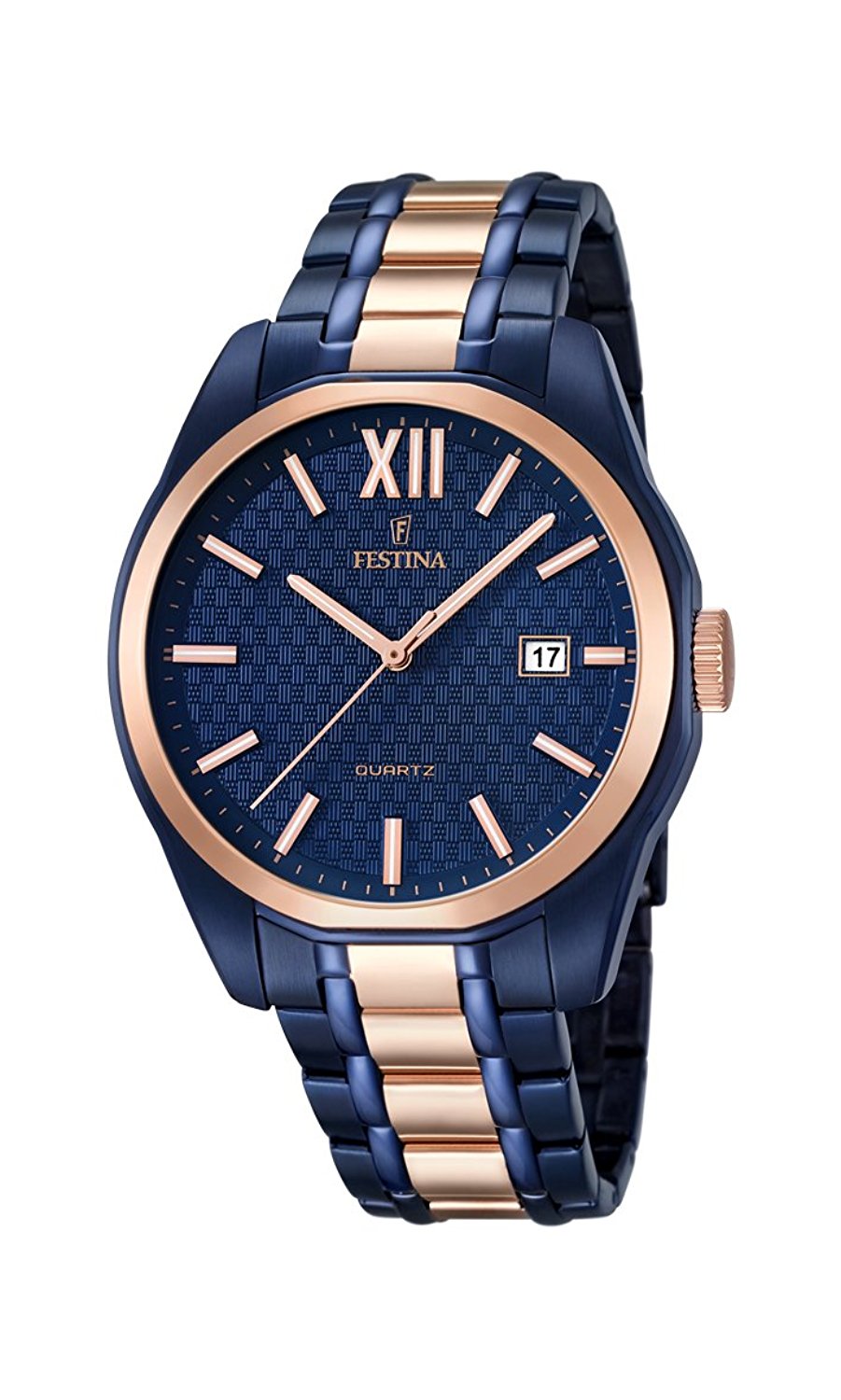 Festina Watches : F16854/1 Blue Dial Stainless Steel Plated Men Watch