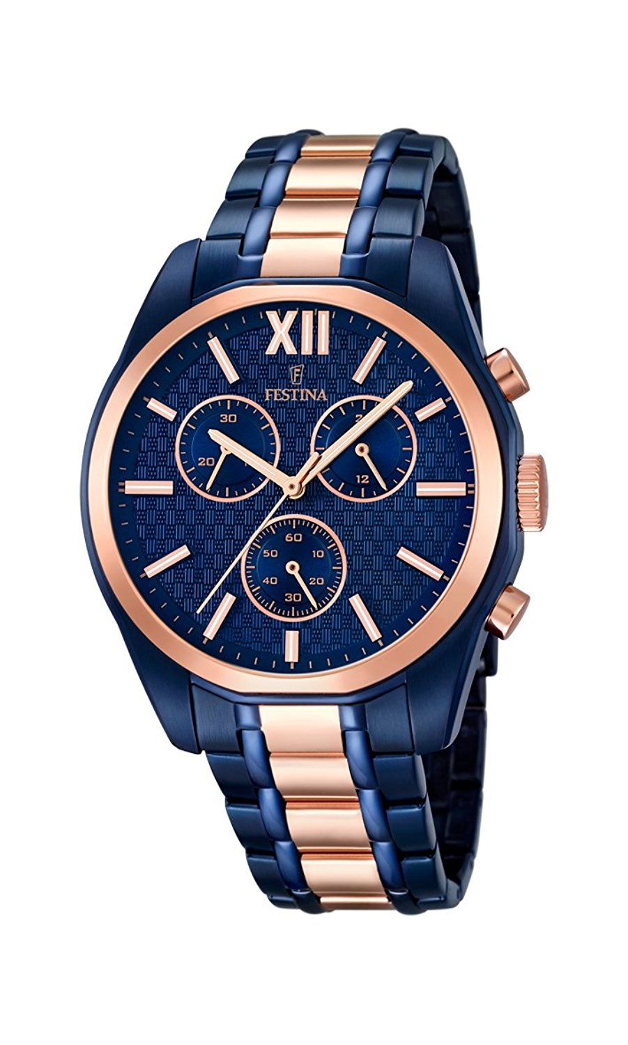 Festina Watches : F16857/1 Blue Dial Stainless Steel Band Men Watch