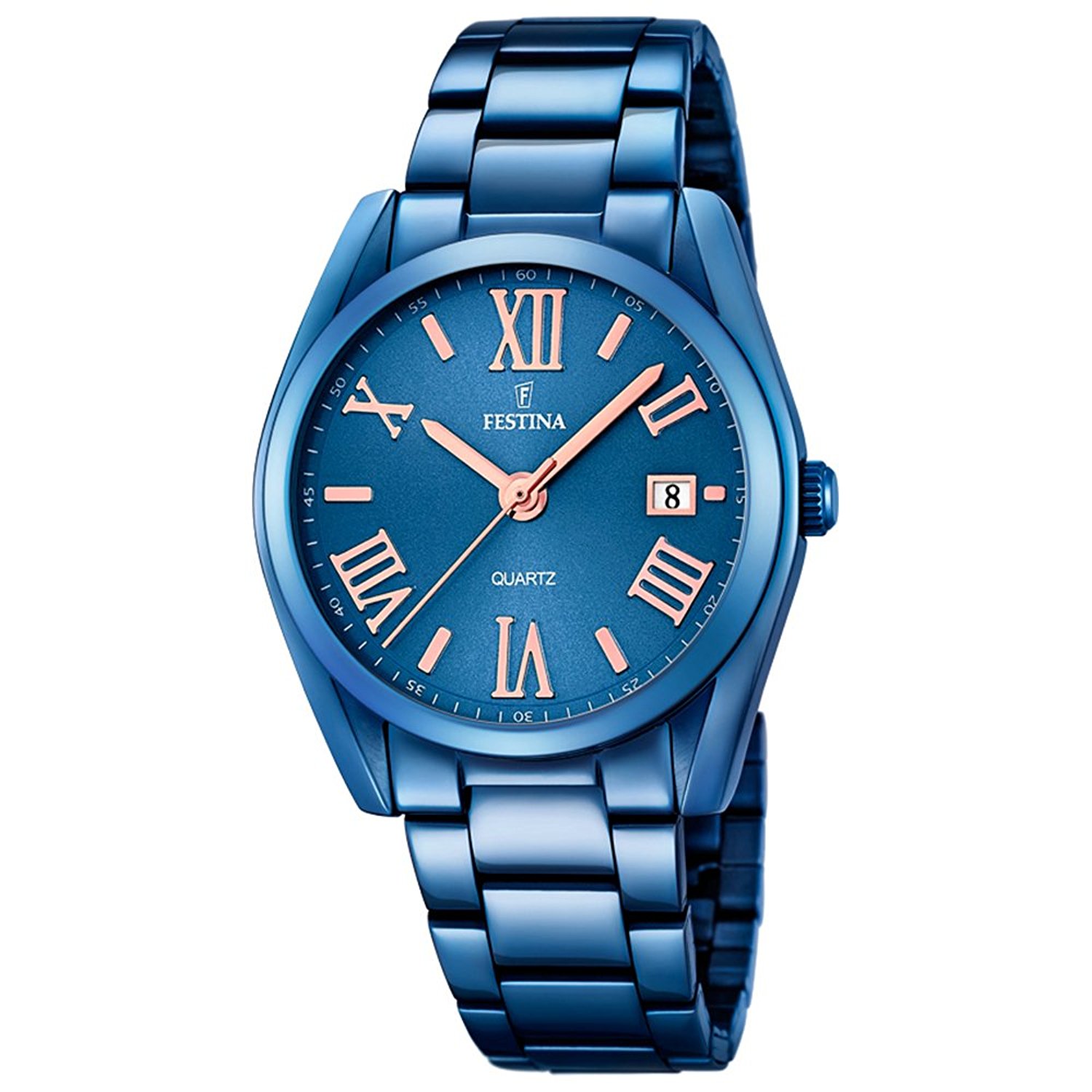 Festina Watches : F16864/2 Quartz Analog Date Blue Stainless Steel Women Watch