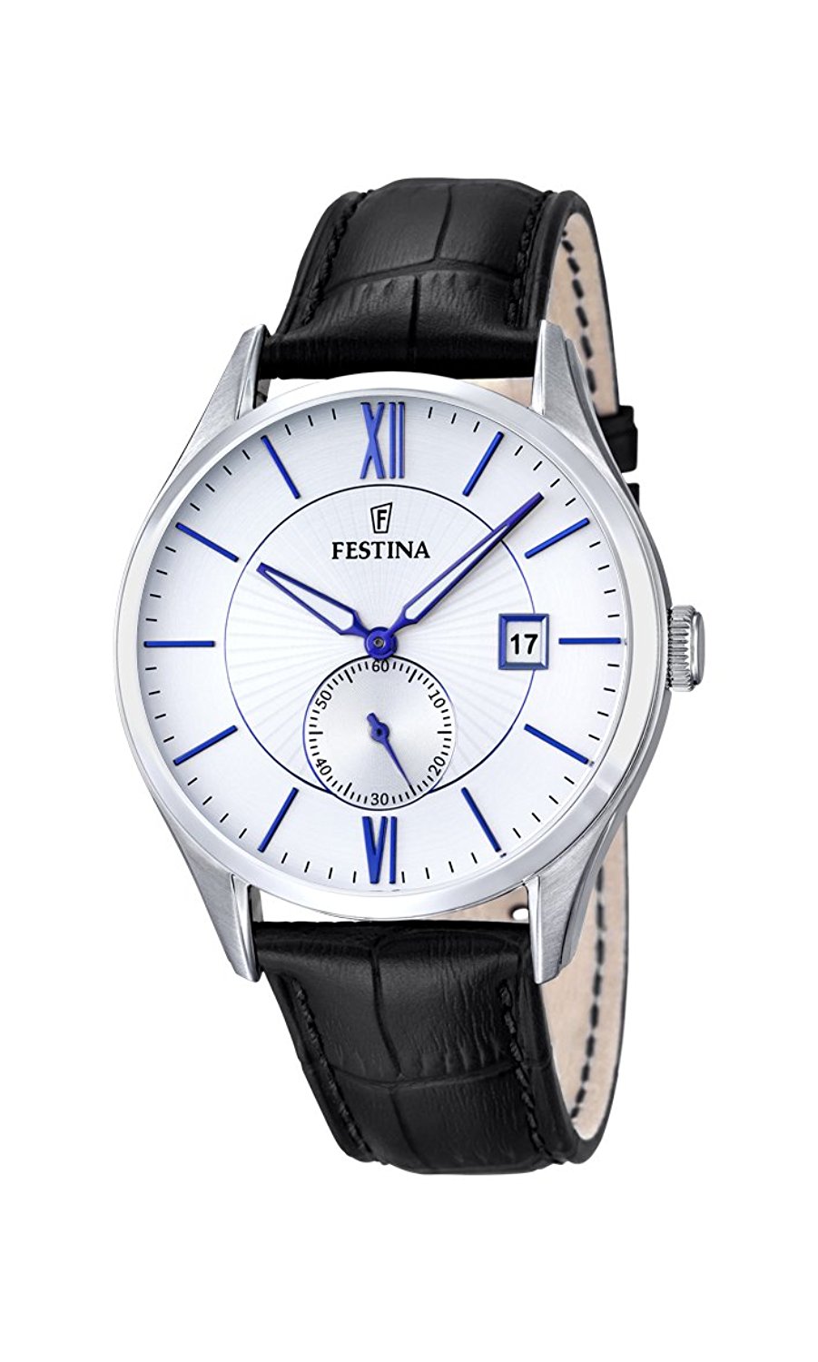 Festina Watches : F16872/1 Silver Dial Calfskin Band Men Watch