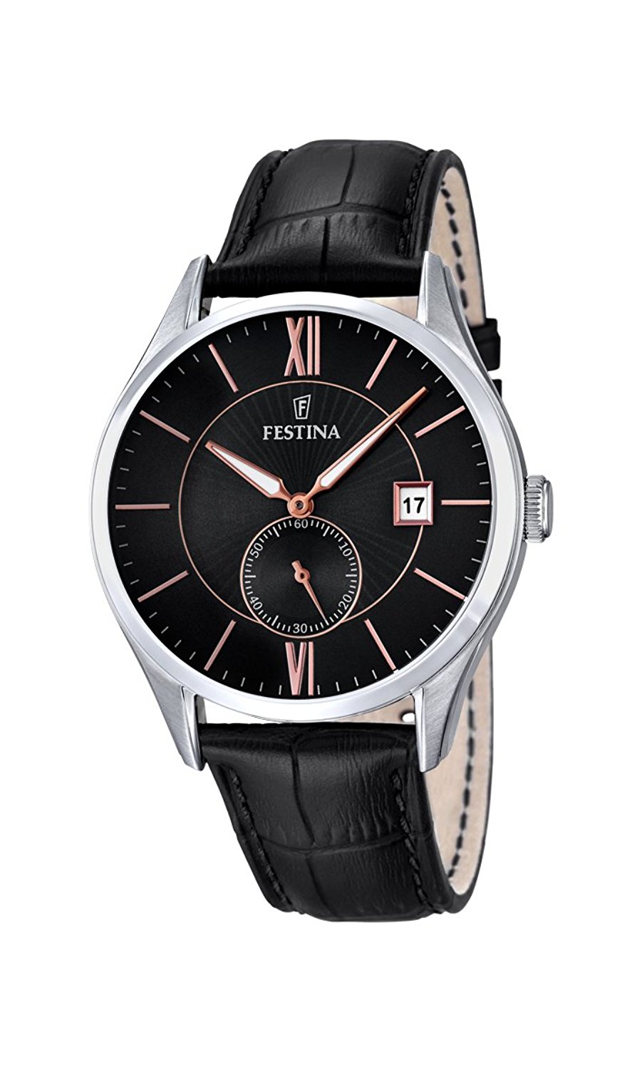 Festina Watches : F16872/4 Black Dial Leather Band Men Watch