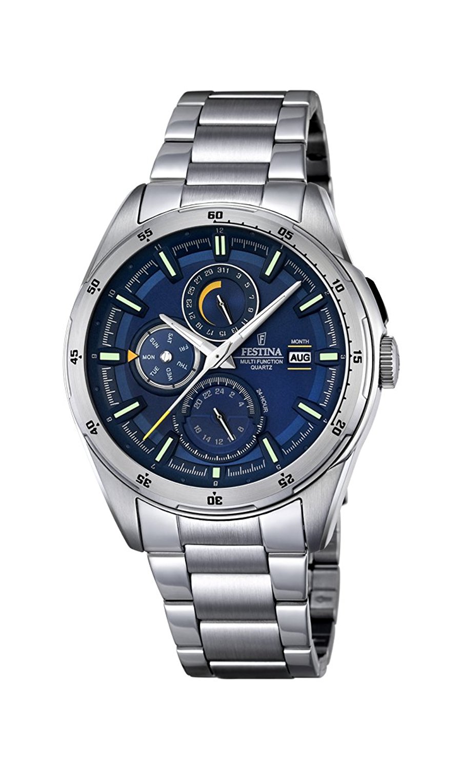 Festina Watches : F16876/2 Blue Dial Stainless Steel Band Men Watch