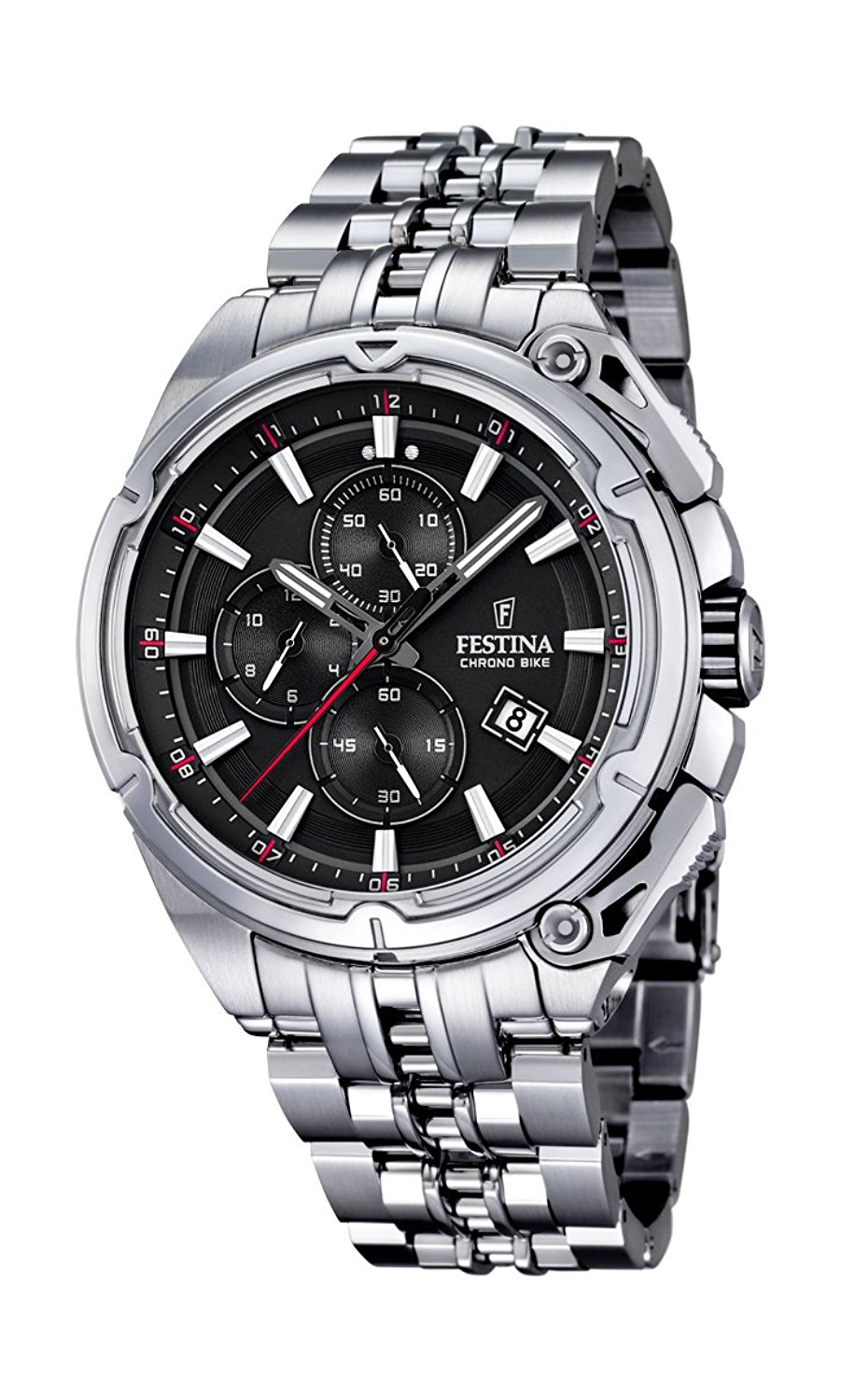 Festina Watches : F16881/4 Black Dial Stainless Steel Band Men Watch