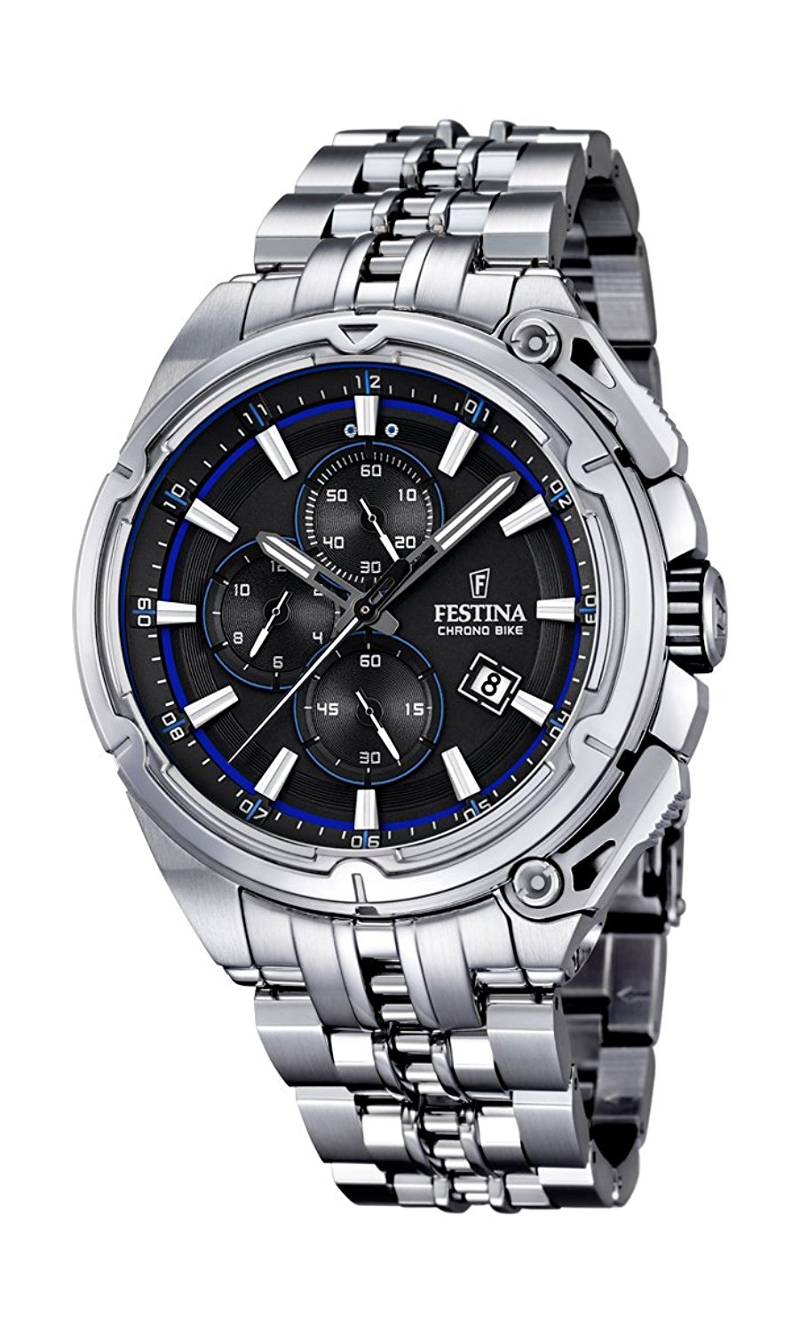Festina Watches : F16881/5 Black Dial Stainless Steel Band Men Watch