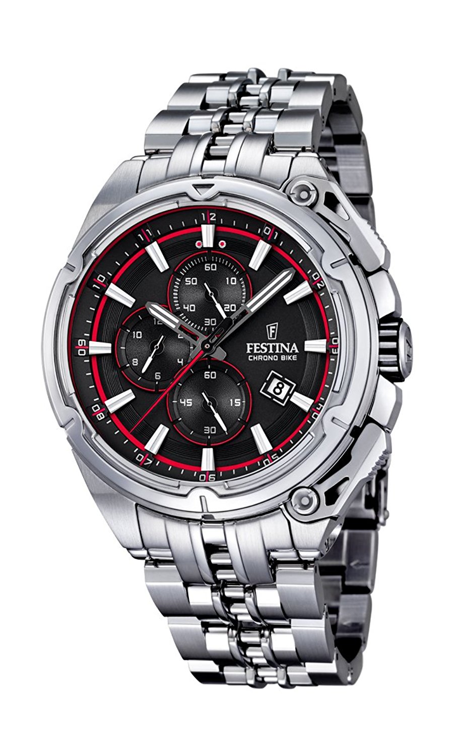 Festina Watches : F16881/8 Black Dial Stainless Steel Band Men Watch