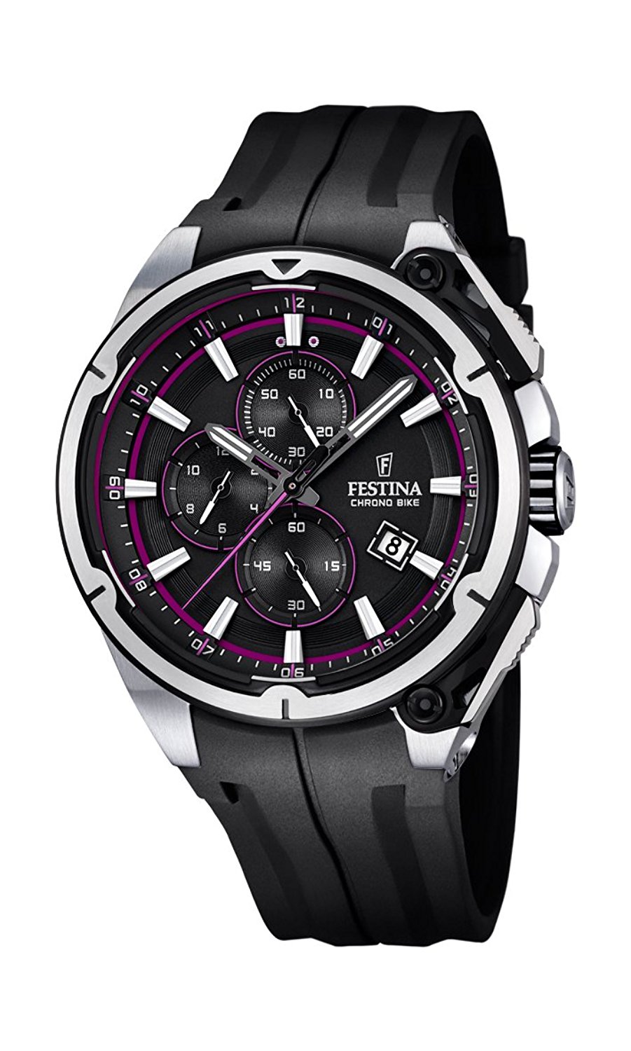 Festina Watches : F16882/6 Quartz Chronograph Date Black Rubber Men Watch