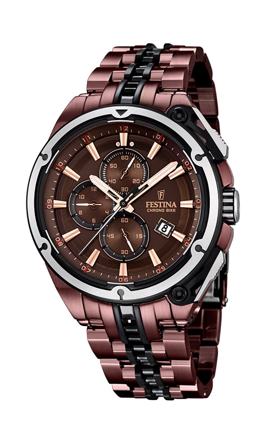 Festina Watches : F16883/1 Brown Dial Stainless Steel Band Men Watch