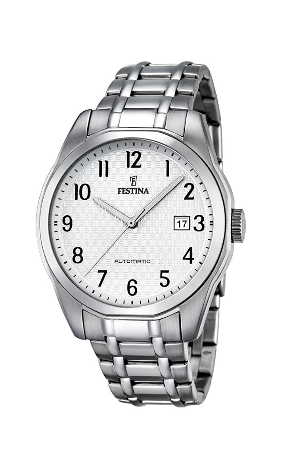 Festina Watches : F16884/1 White Dial Stainless Steel Men Watch