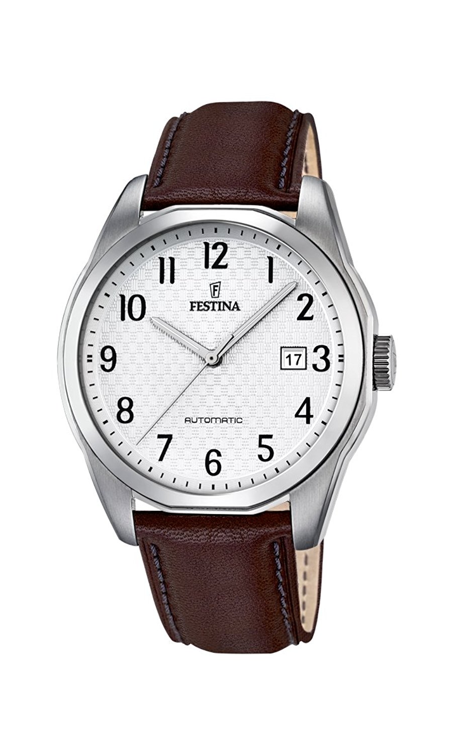 Festina Watches : F16885/1 Automatic Date Brown Leather Men Watch