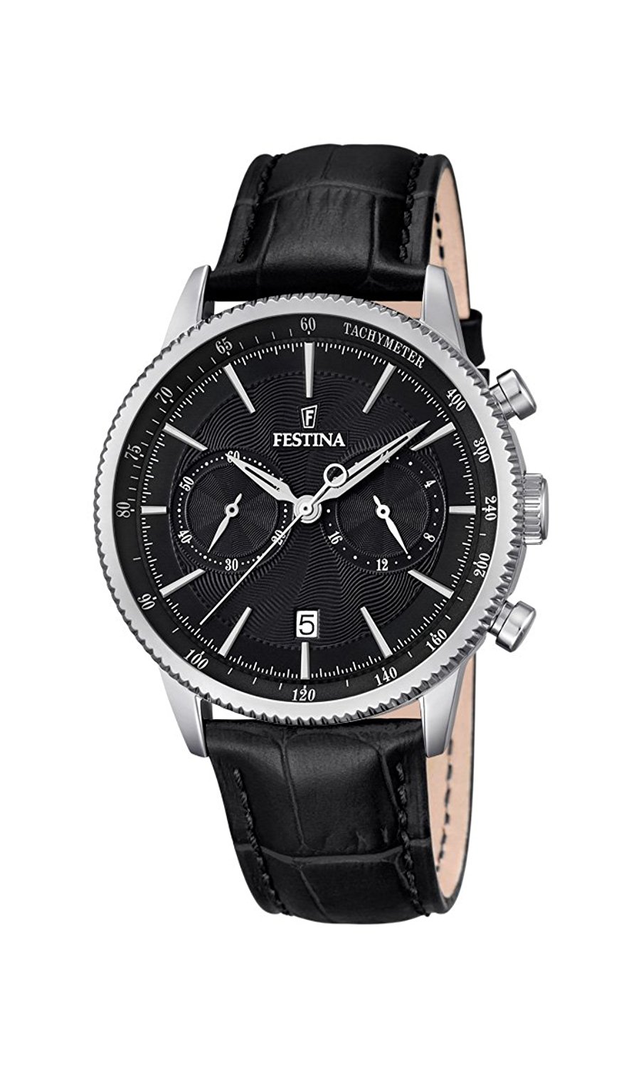 Festina Watches : F16893/4 Black Dial Stopwatch 24 Hour Display Men Watch